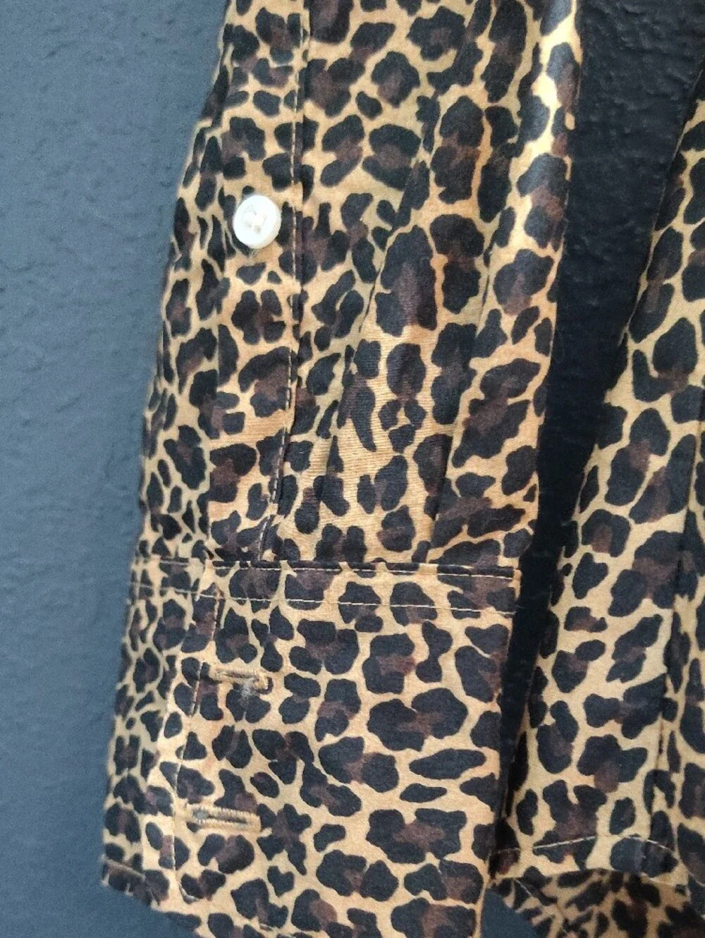 J. Crew Leopard Print Chic Preppy Button-Down Shirt - Tan & Black